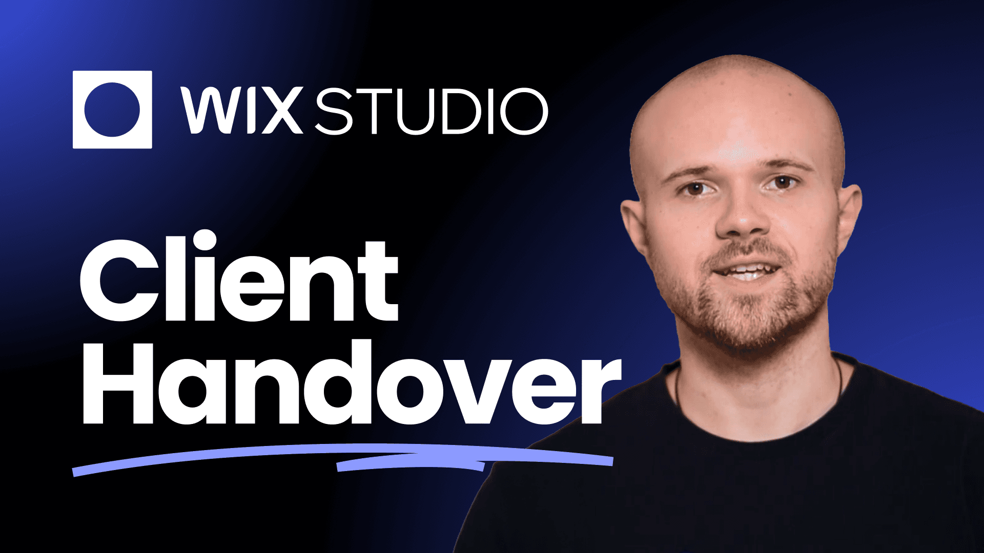 The thumbnail for the video 'Wix Studio Client Handoff: The Complete Process'.