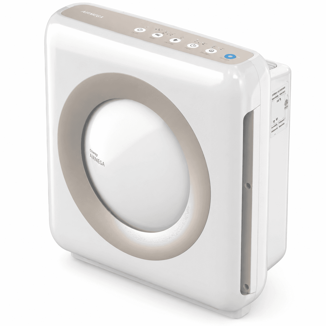 Coway Airmega AP-1512HH Mighty air purifier with compact white body and front air intake.