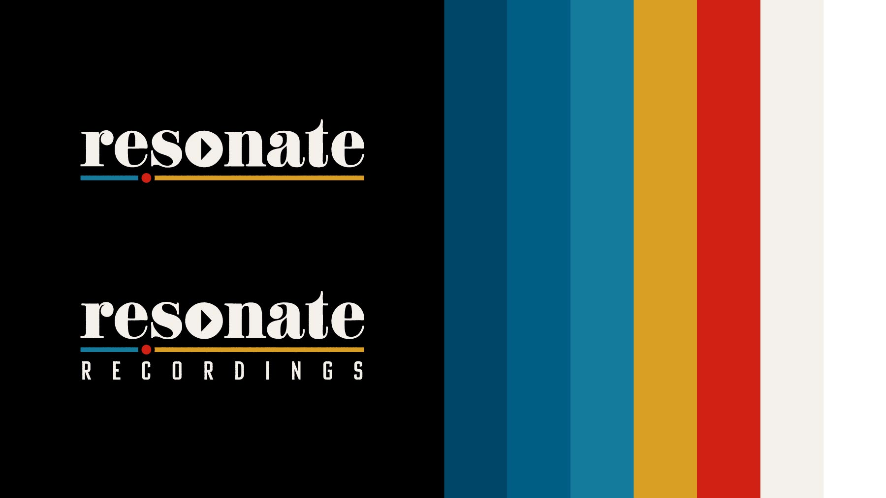 Final logo variations and core color palette