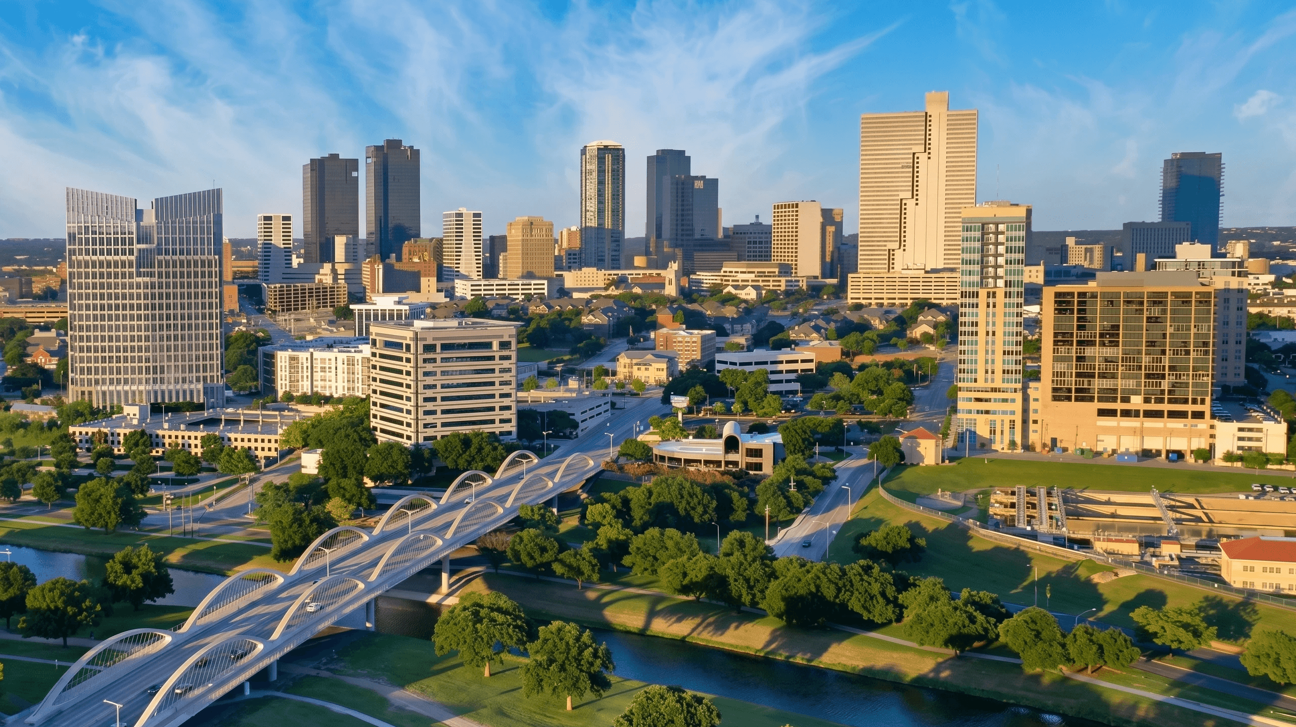 Fort Worth TX skyline representing local HVAC services