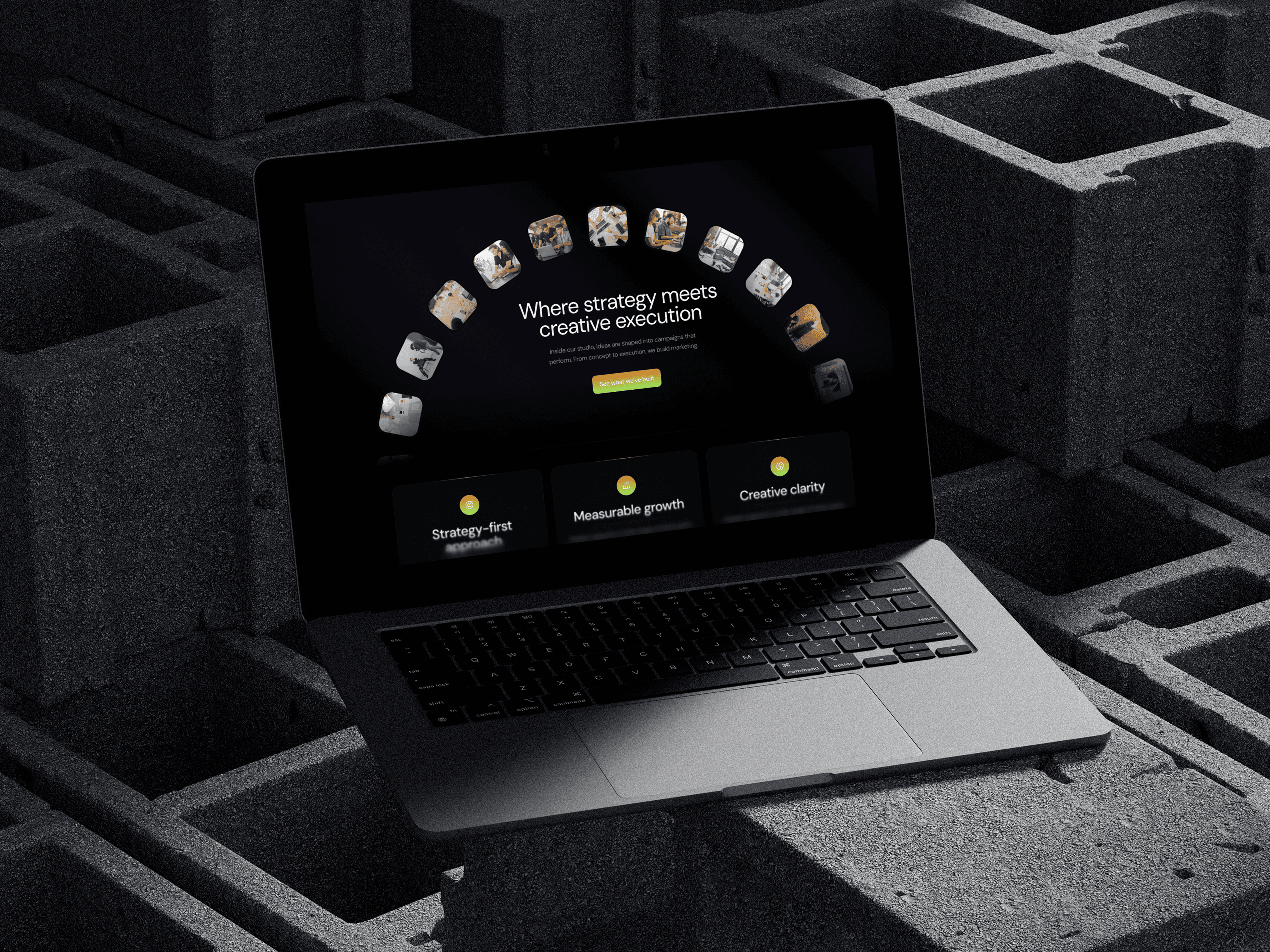 UI/UX design with clear structure and scalable components