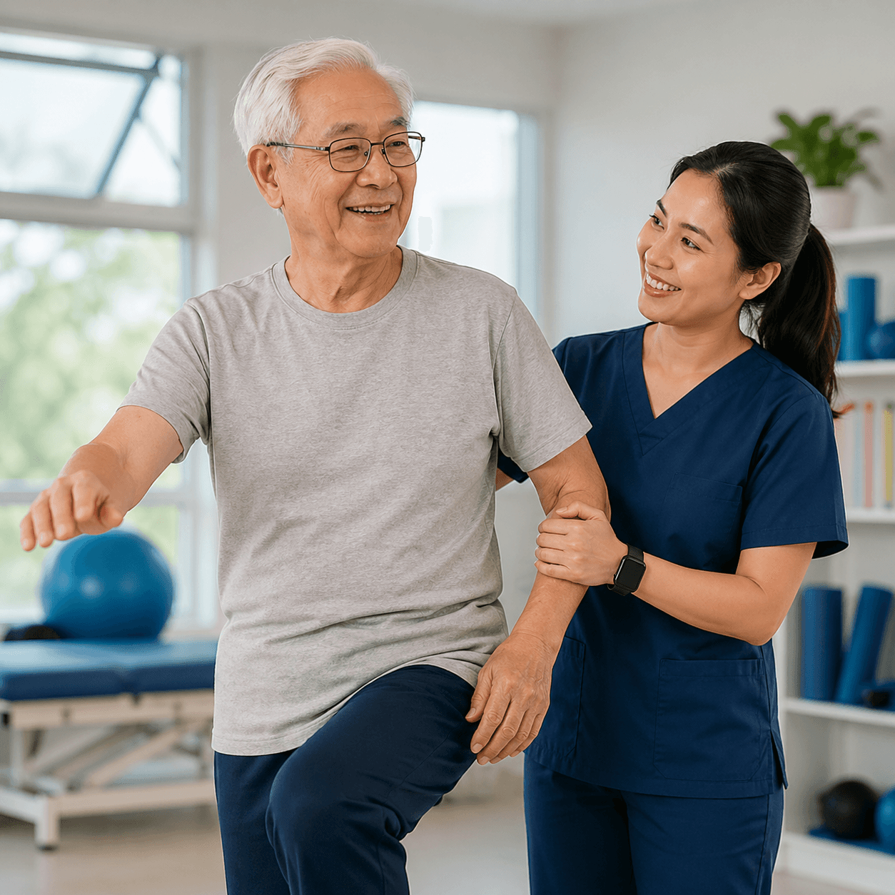 Senior fall prevention and balance physical therapy