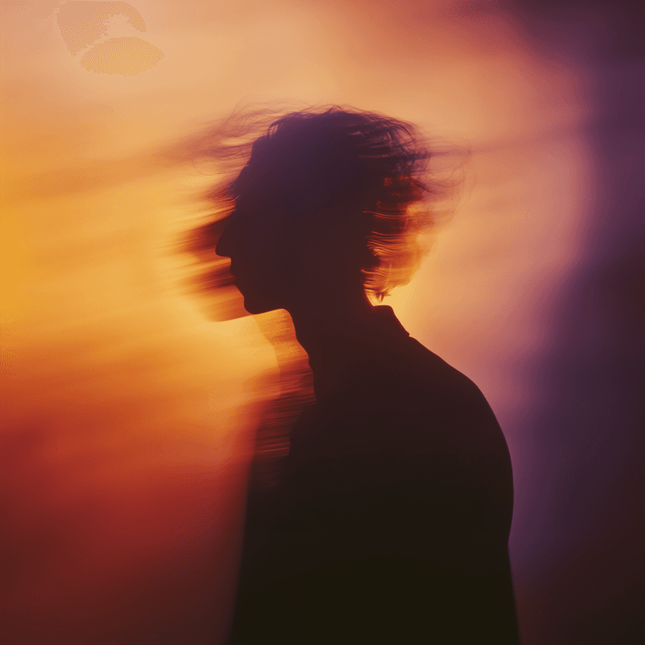 A woman strides confidently through a shadowy tunnel, with a soft glow beckoning from the light at the far end.