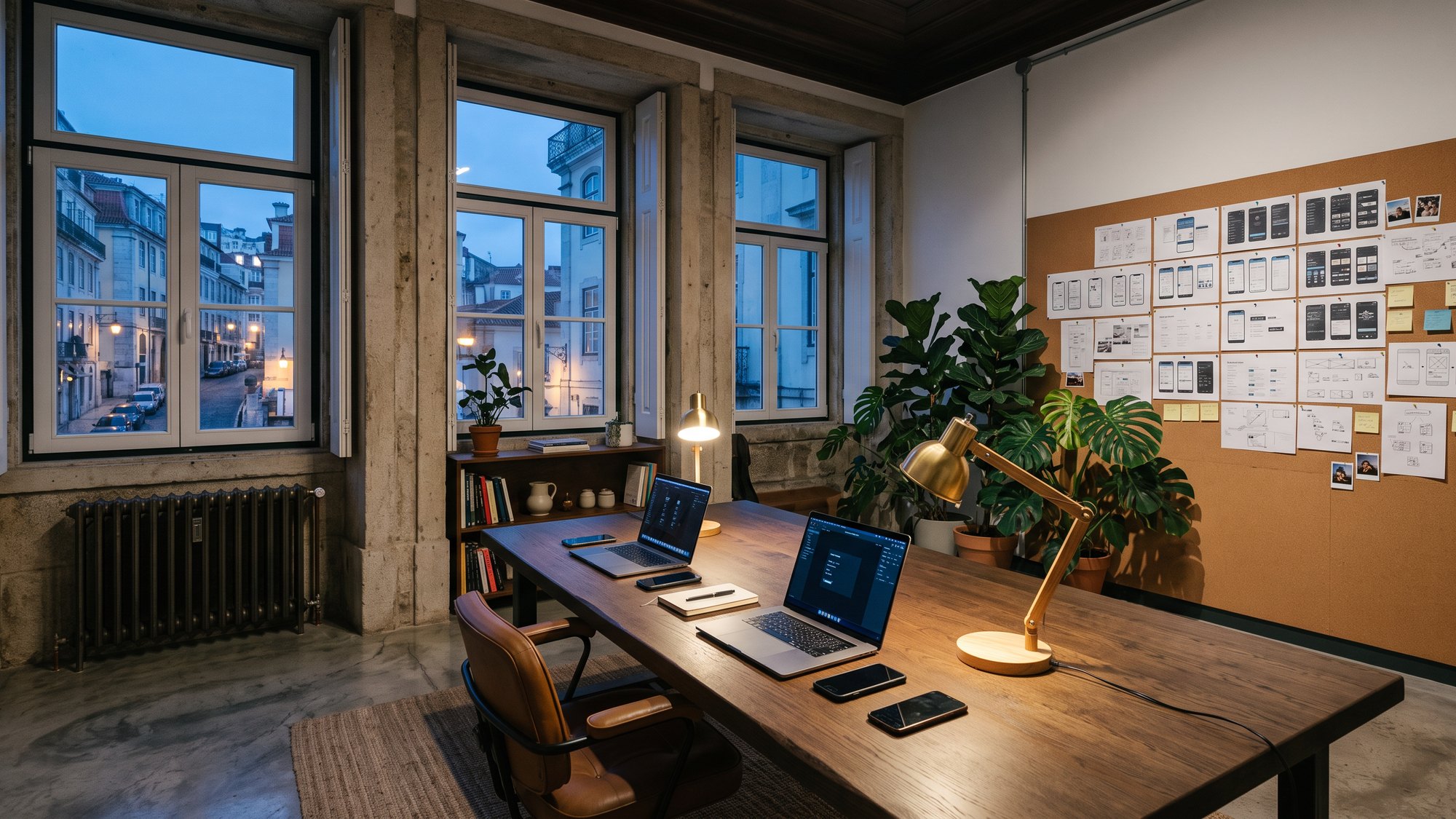The studio in Lisbon