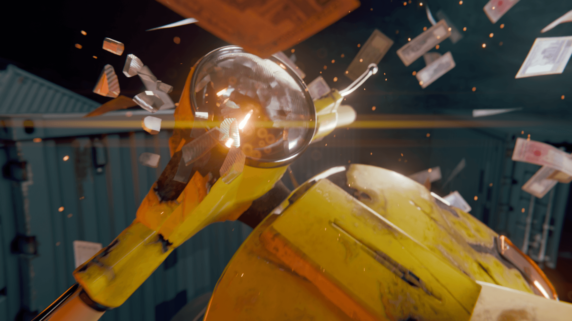 Old rusted Allan Shawpan Vespa Texturing