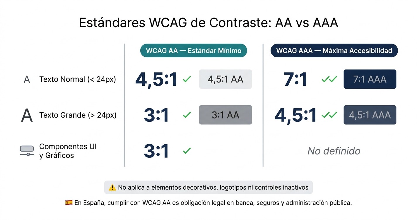 WCAG Contrast Standards: AA vs AAA Requirements