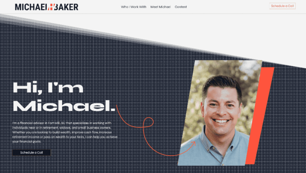 Michael H. Baker's Home page hero section