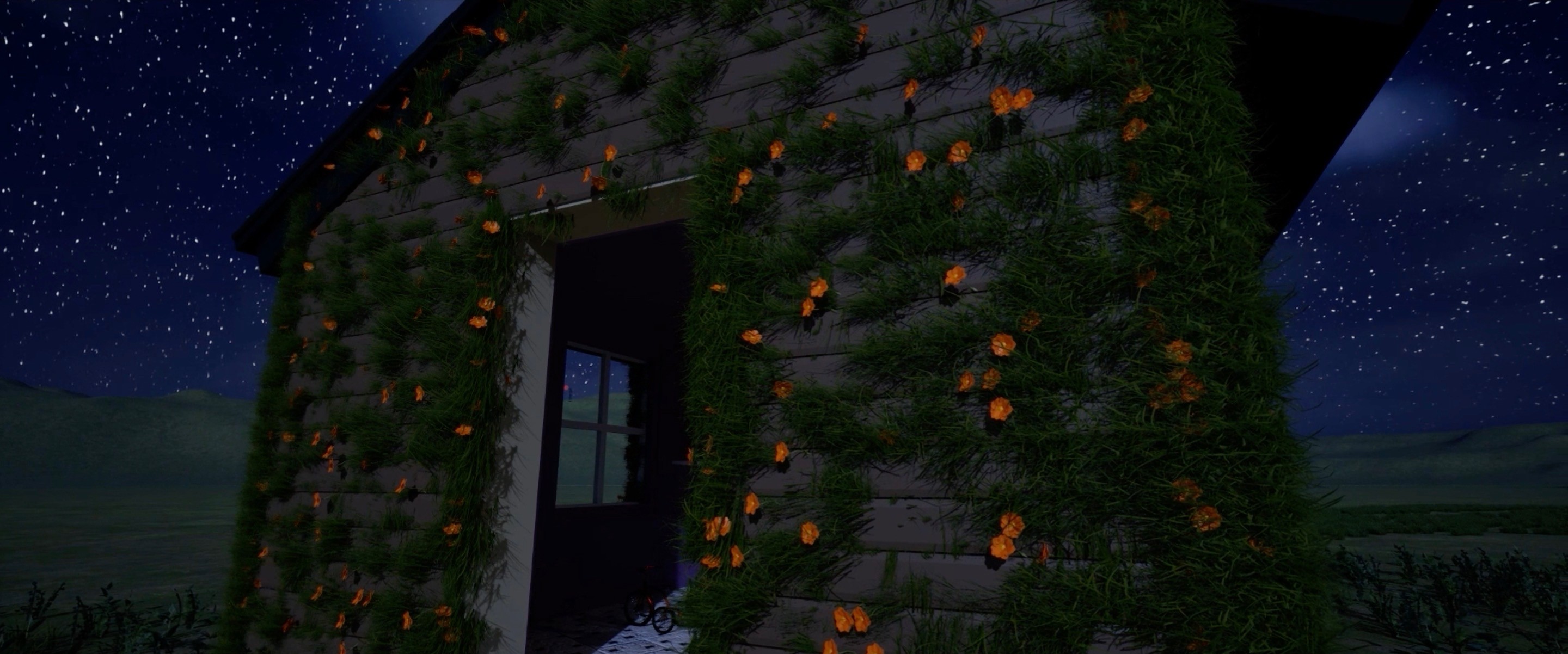 Humble Cottage (험블 코티지), 2023–2025  Single-channel, 4K video, sound, black and white / 싱글 채널, 4K 비디오, 사운드, 흑백  Edition 2/5 + 2 AP / 에디션 2/5 + AP 2점  Duration: 5:37 / 러닝타임: 5분 37초