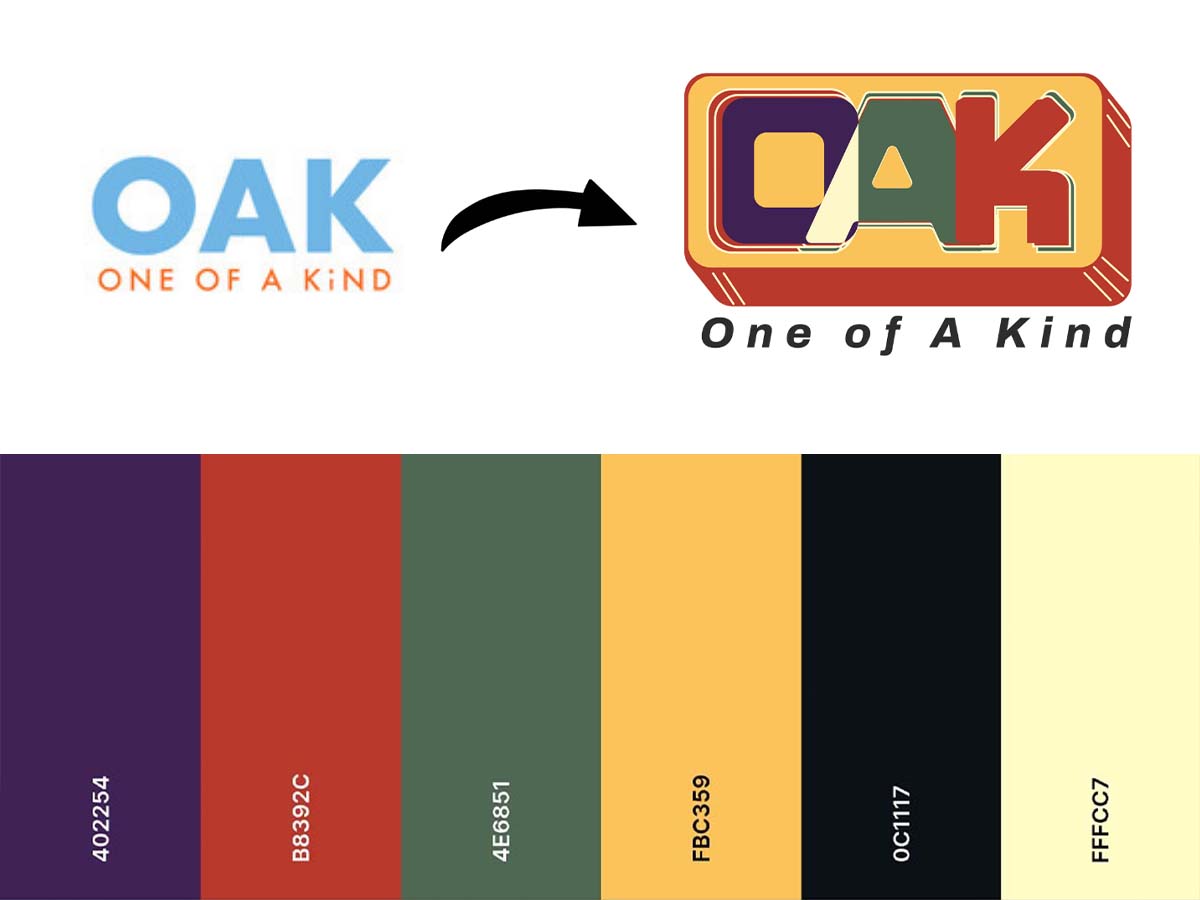 One of A Kind Logo Revamp and Color Palette
