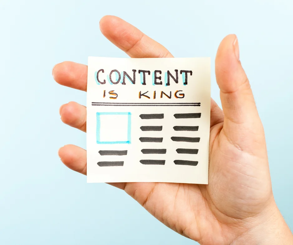 A paper saying content is king