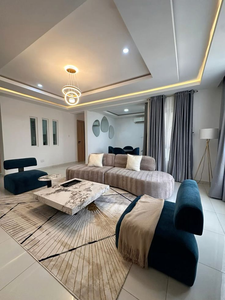 Living room of a premium apartment