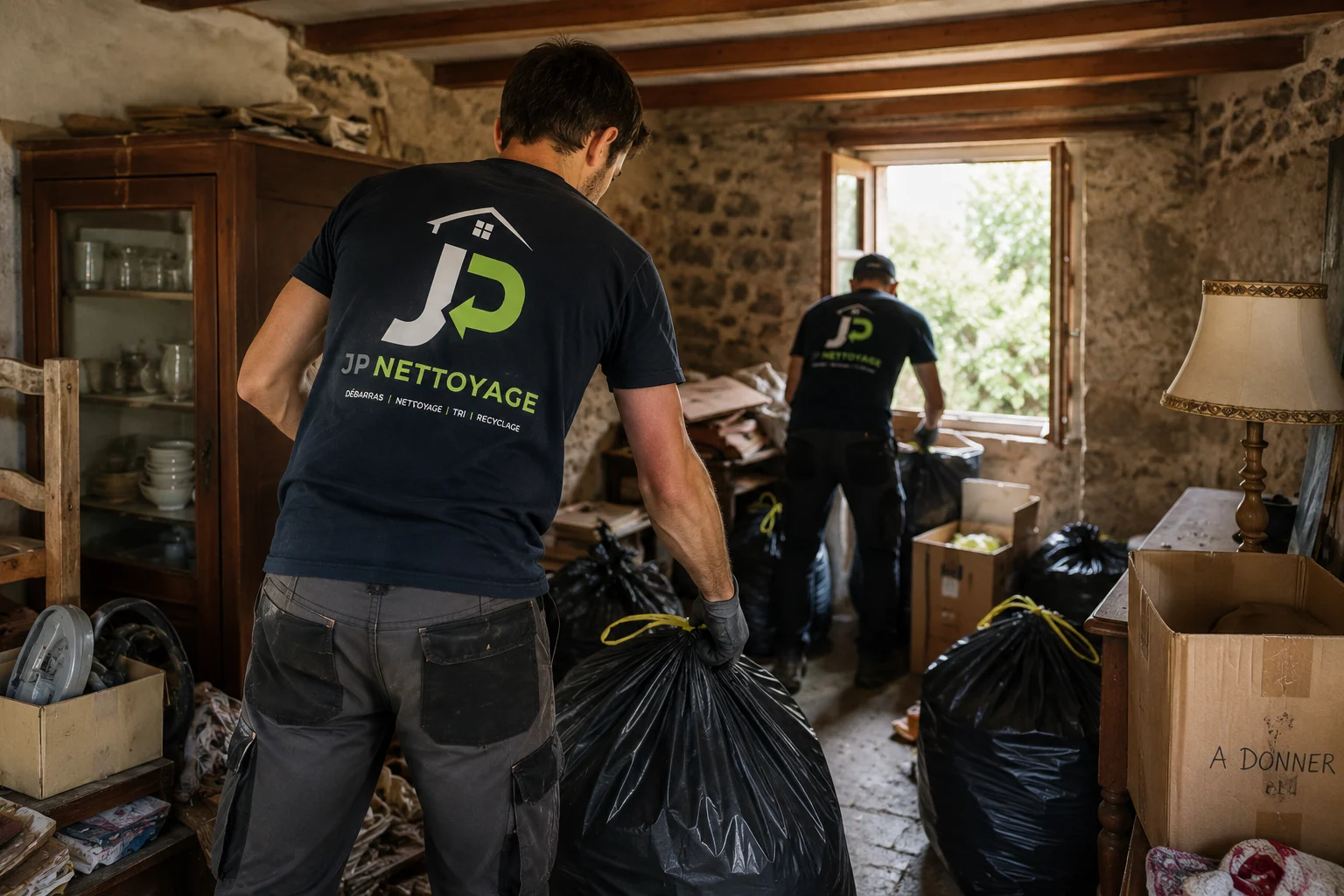 Vidage complet d'une maison réalisé par l'équipe JP Nettoyage dans le Puy-de-Dôme.