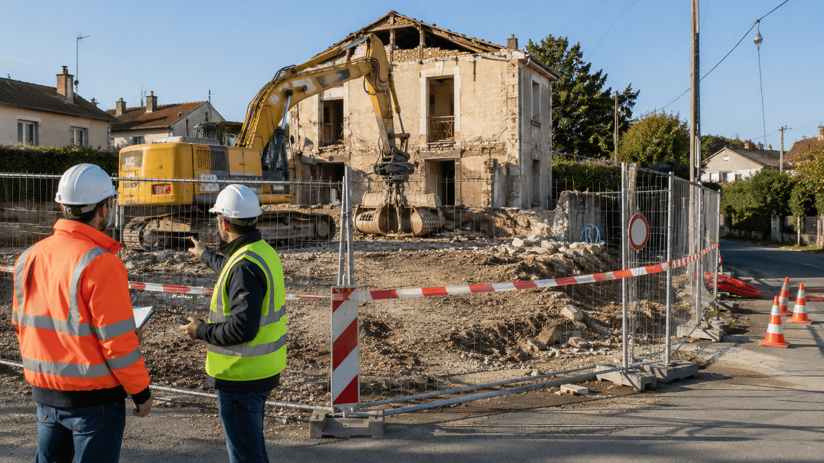Sécurisation d’un chantier avant les travaux de démolition