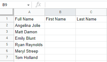 Smart fill - Separating first and last names