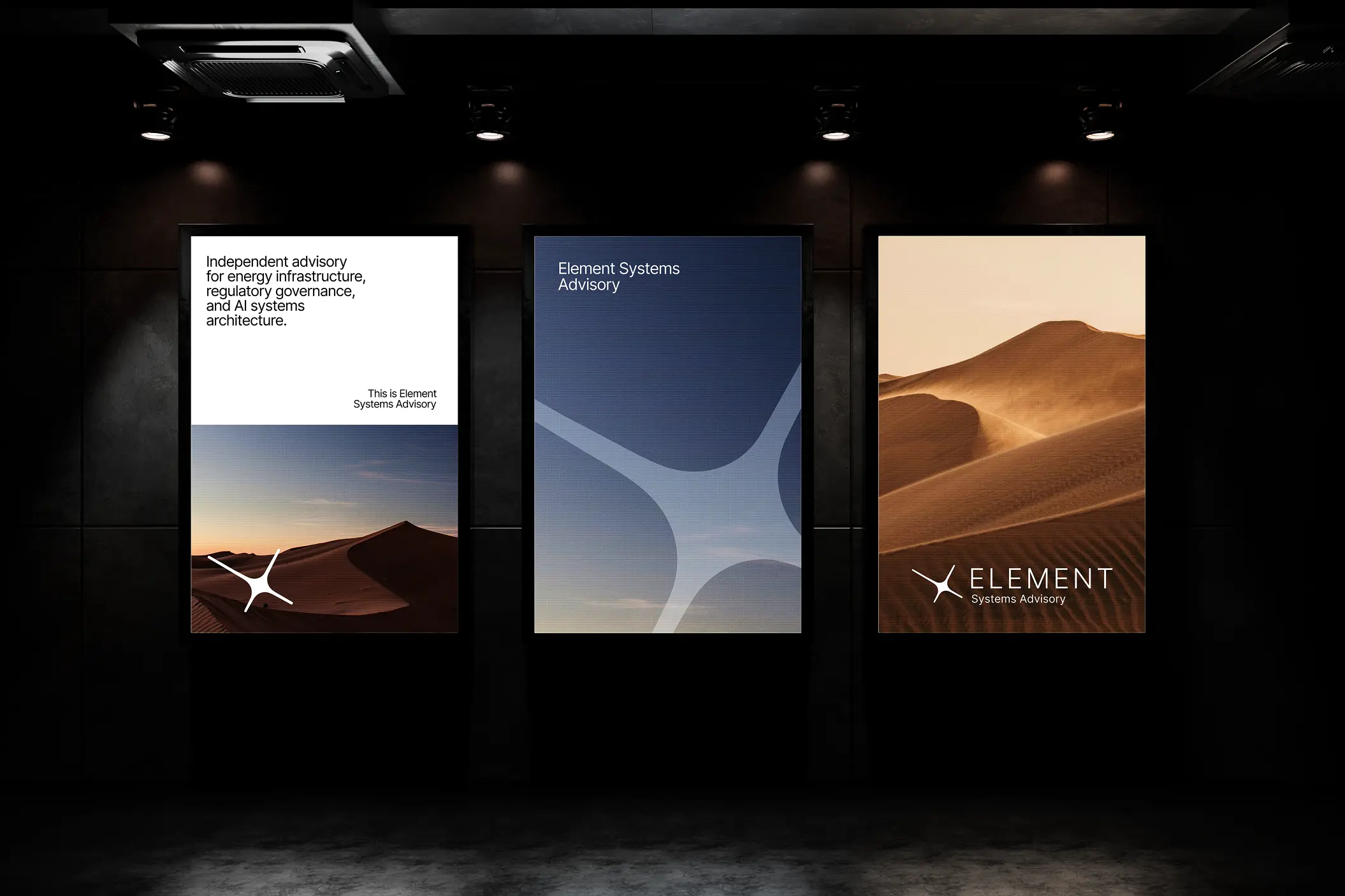 Element Systems Advisory brand mark on exterior signage