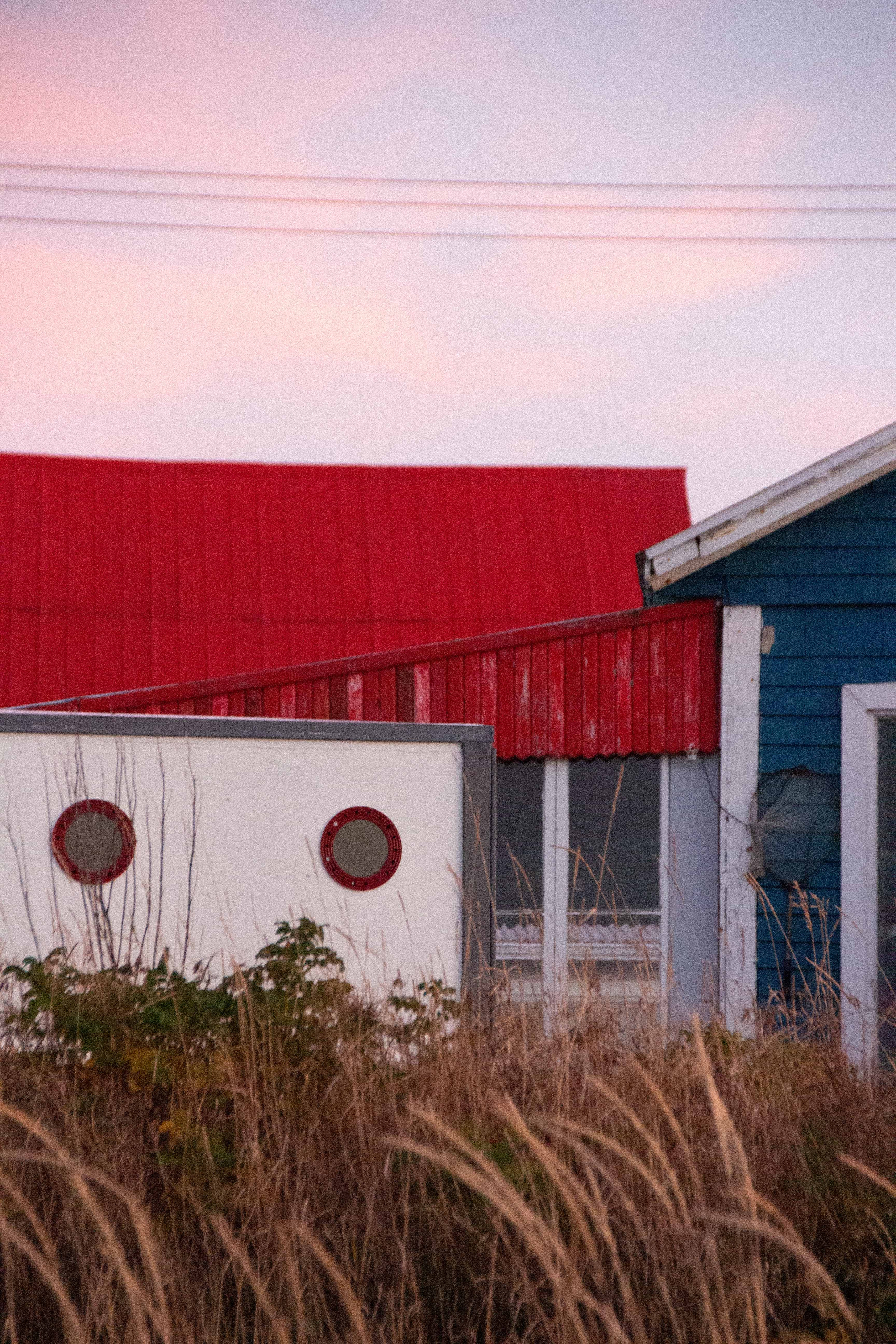 A studio space showcasing large window and contemporary design elements