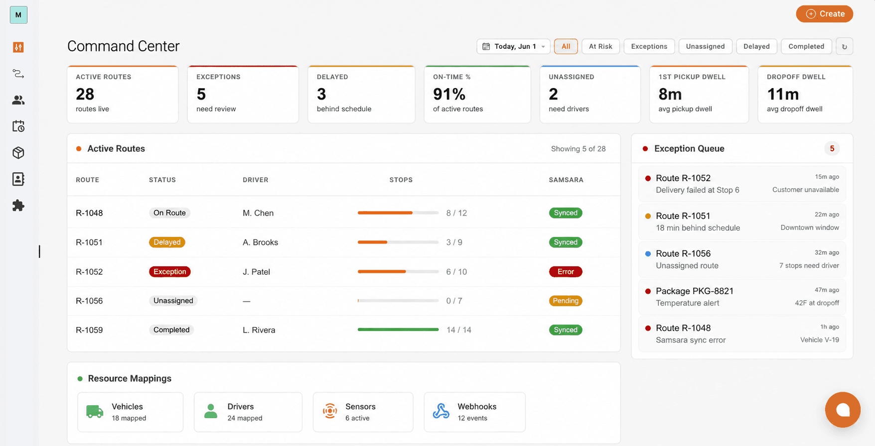 Dispatchr Command Center screenshot