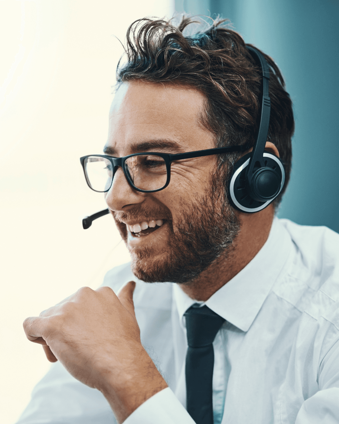 Man offering support on the phone