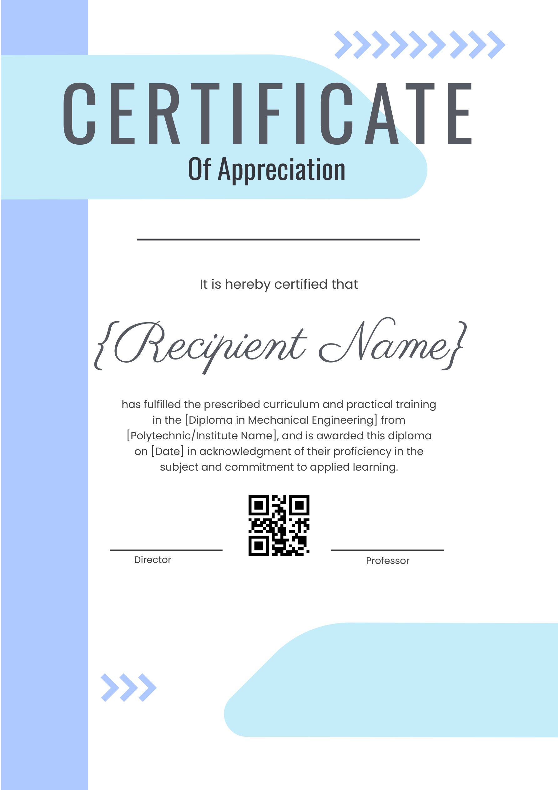 Wauld - Inspirational and formal course certificate template