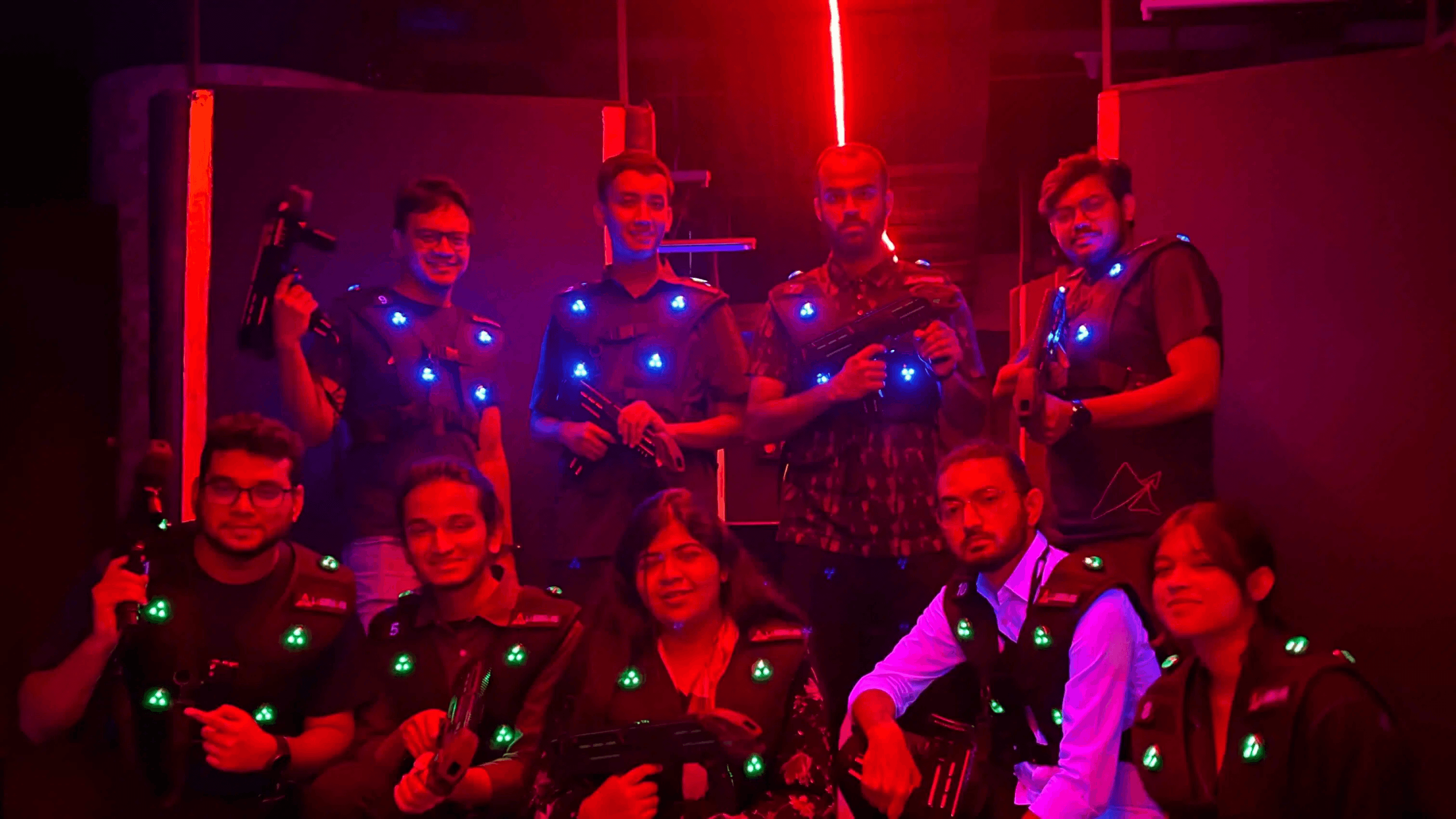 life at airwork, laser tag, airwork ai team members
