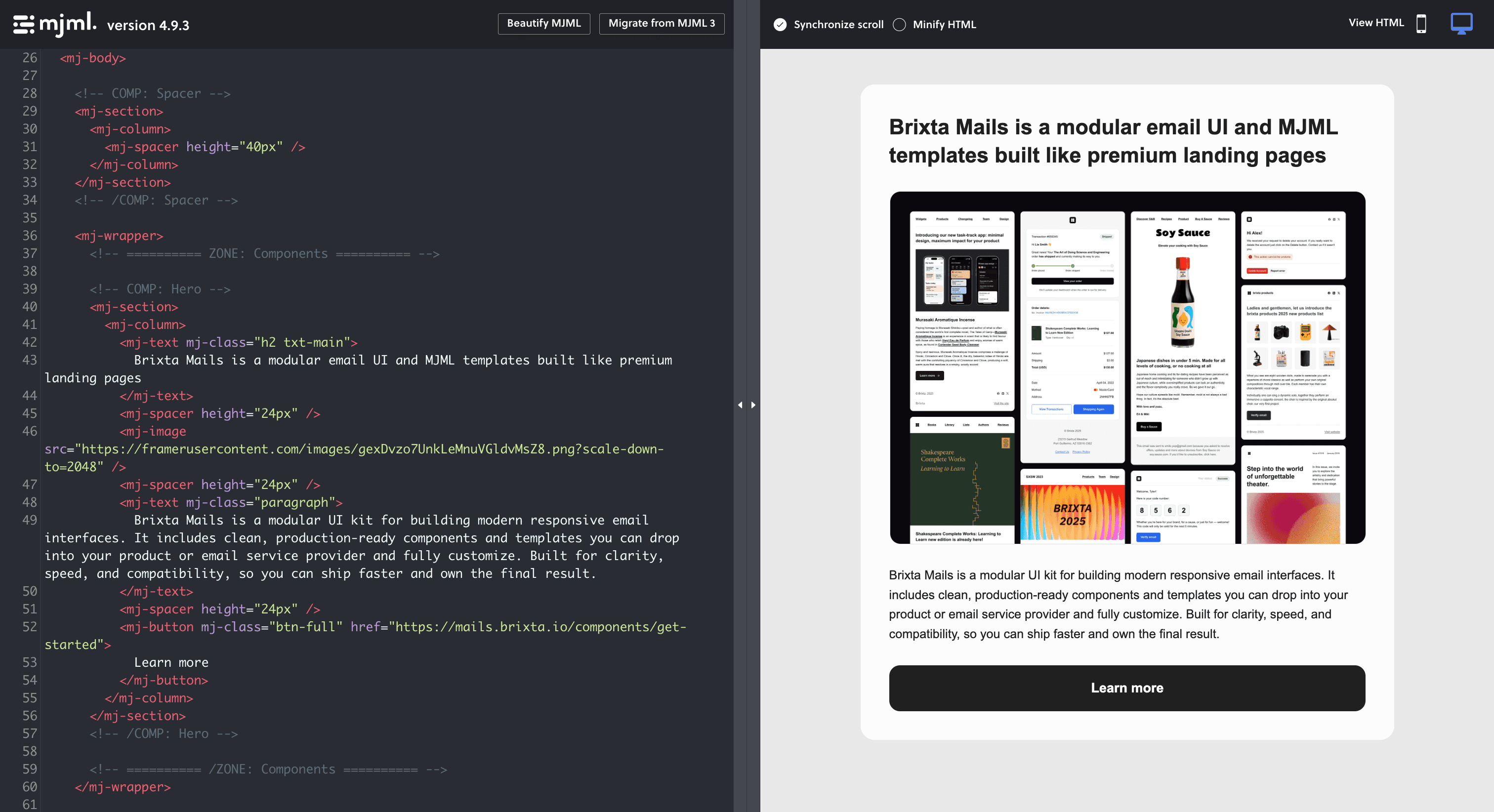 html generating demonstration