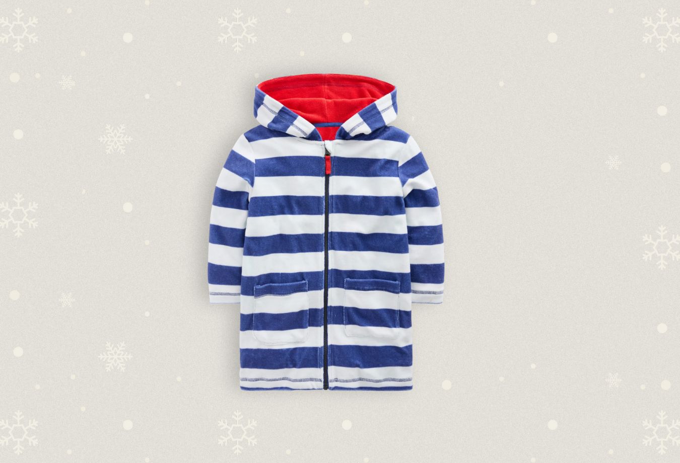 Towelling Zip-Up Throw On for Kids by Mini Boden