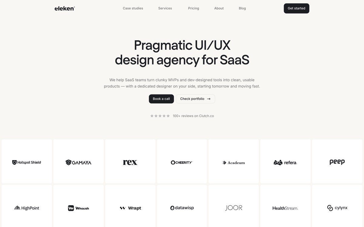 Best B2B SaaS Design Agency with Eleken