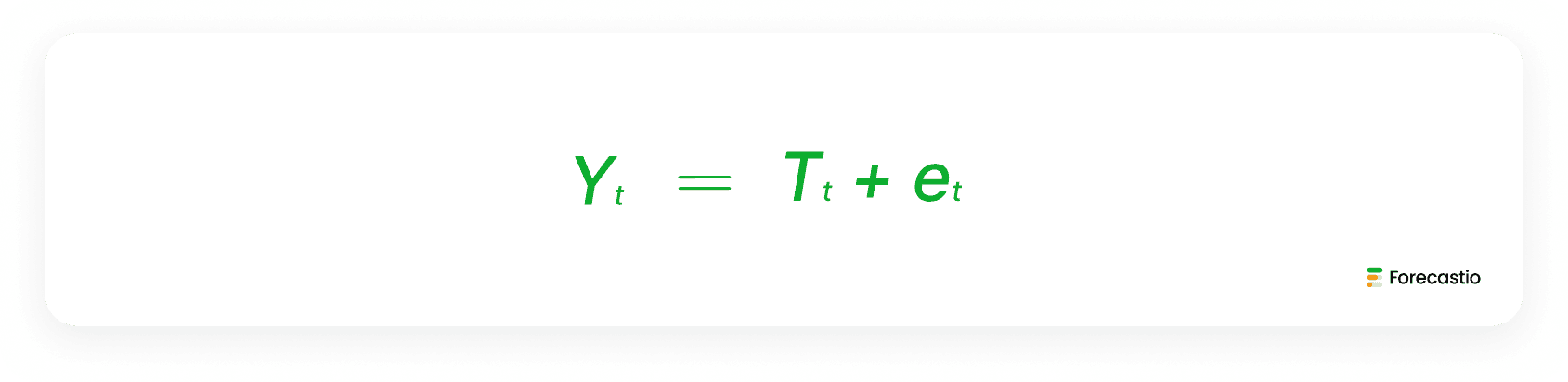 time series formula