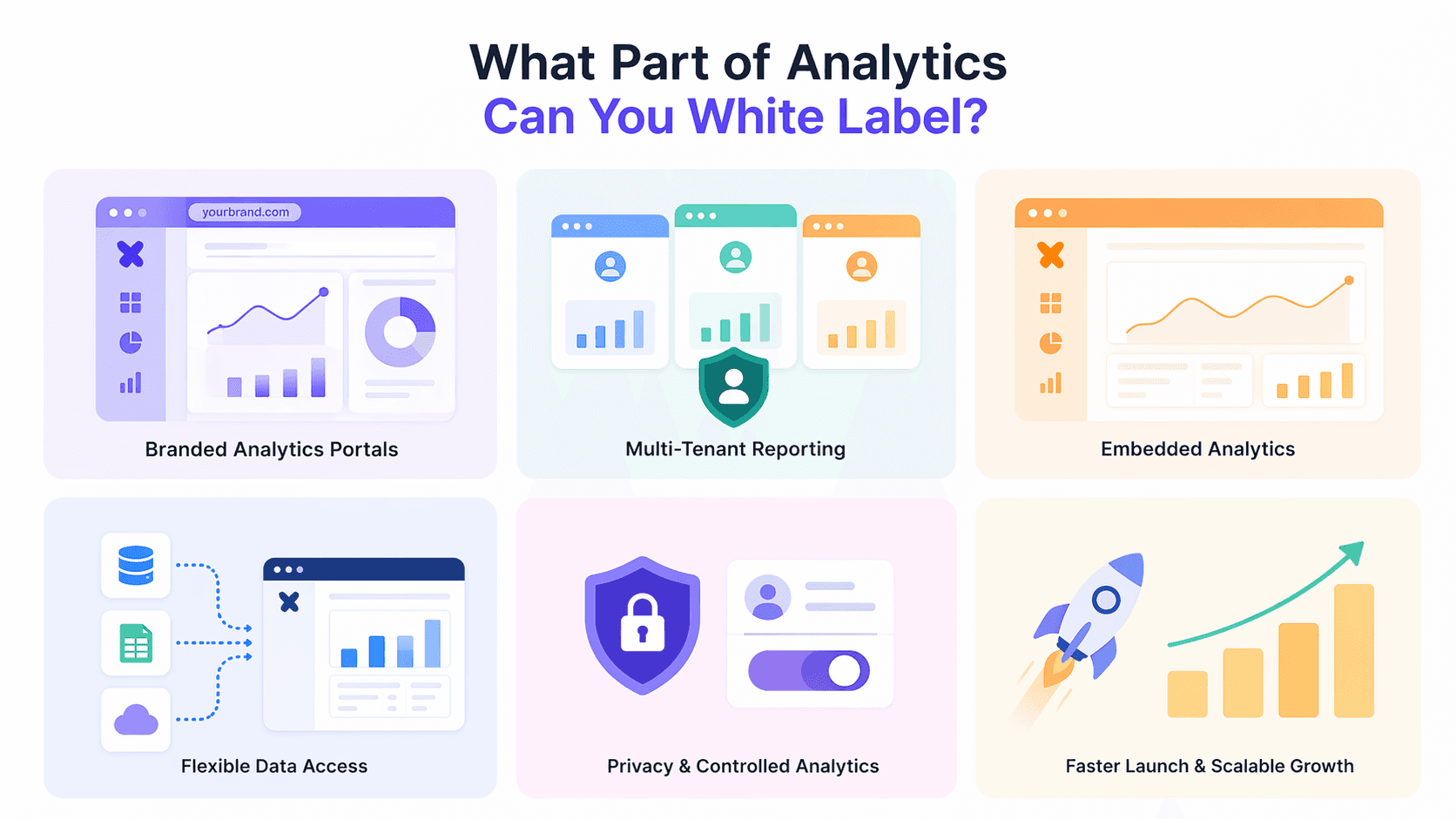 What part of analytics can you white label?