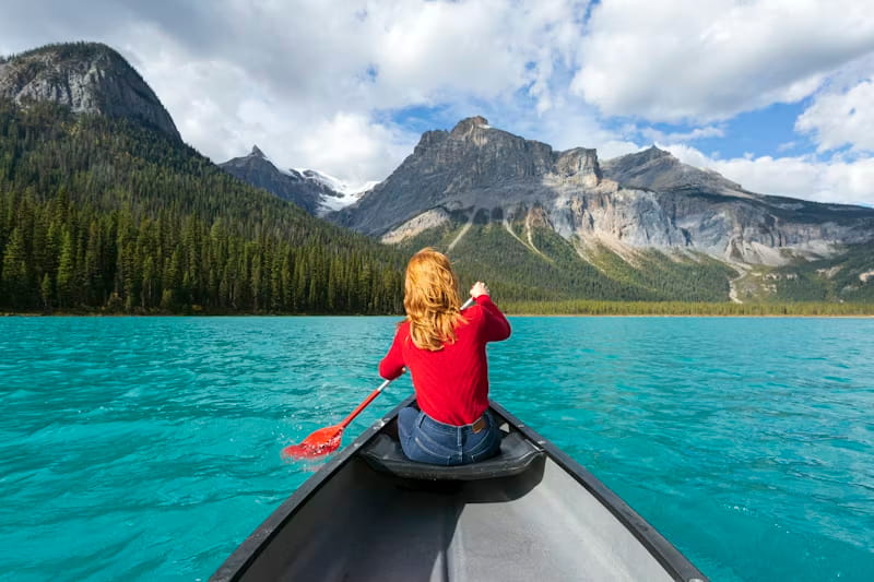 Canoeing at Emerald Lake