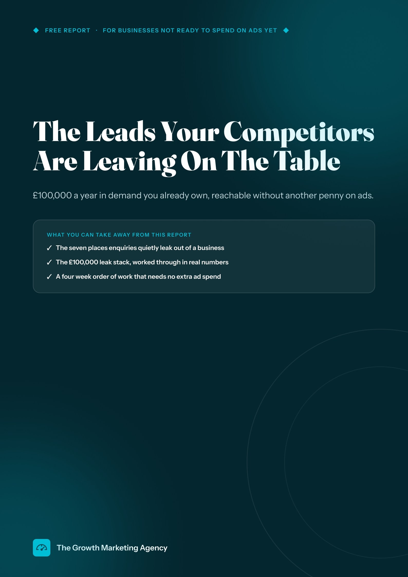 The Leads Your Competitors Are Leaving On The Table ? page 1 of 20