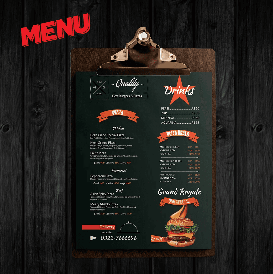 Social media design for Bella Ciaoo restaurant in Johar Town, Lahore.