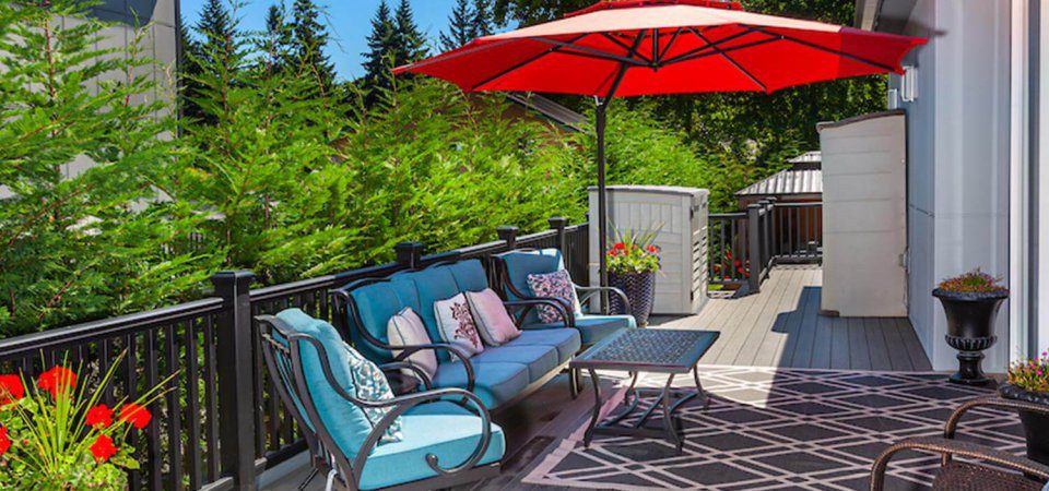 Beautiful outdoor deck at a local adult family home