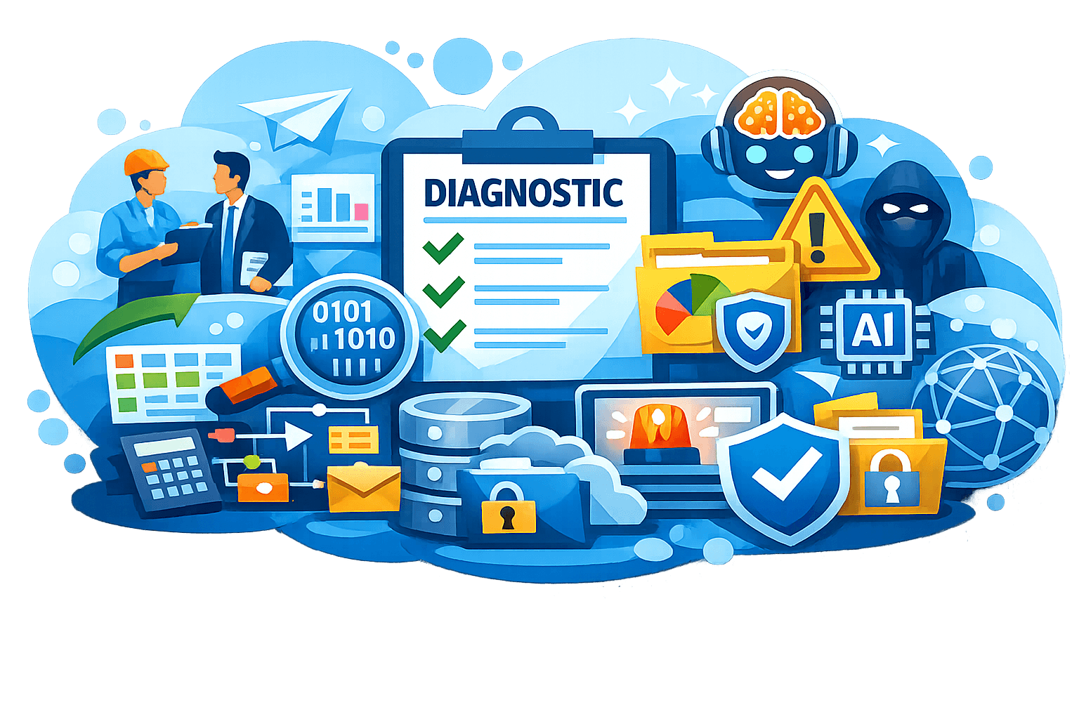 Ilustration d'un applicatif sur mesure hebergé en SaaS ou en local chez le client