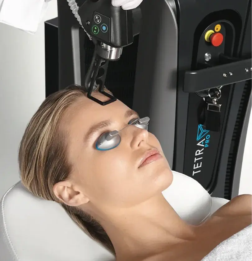 PRP facial injection therapy for skin rejuvenation.