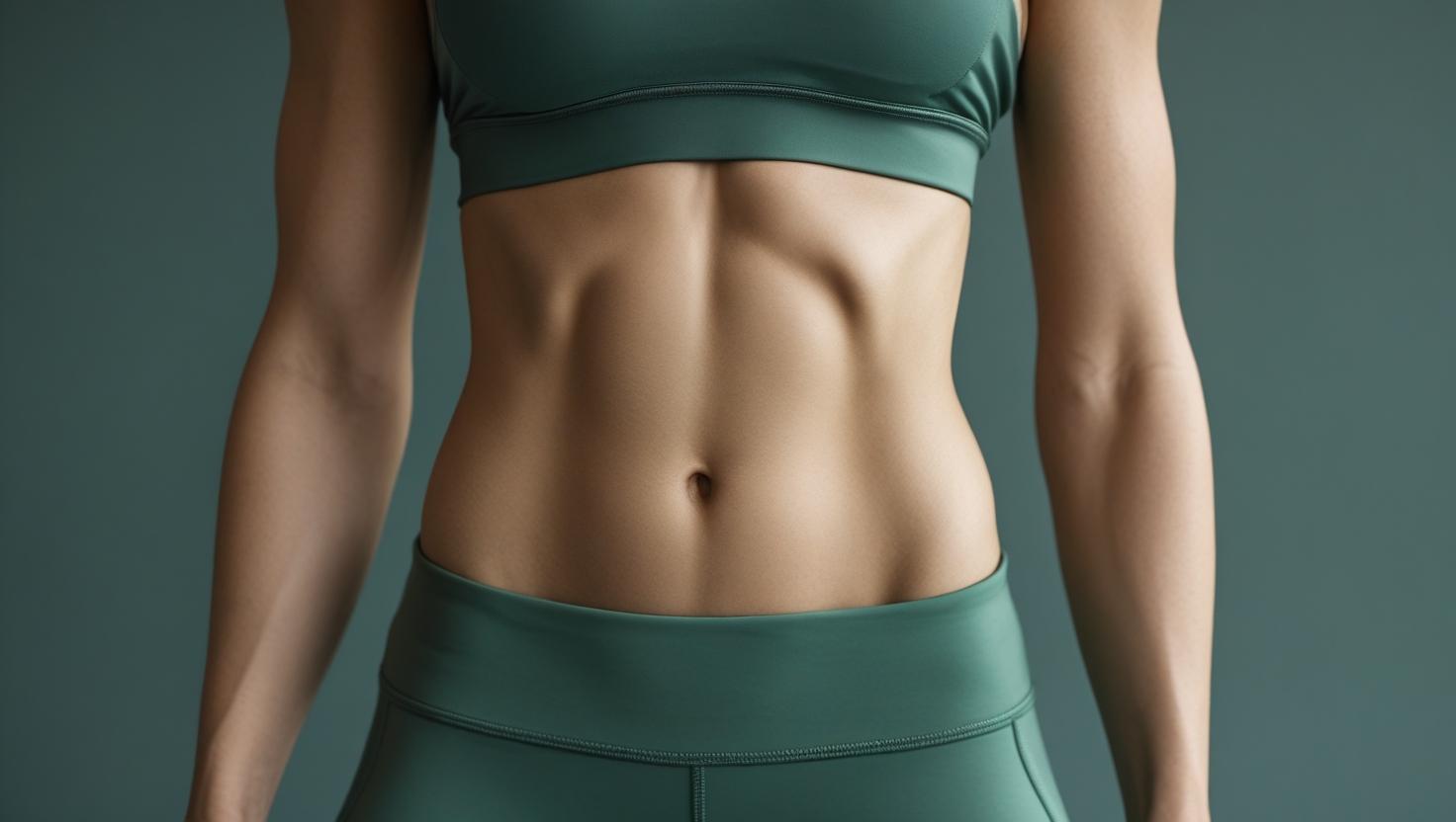 Woman showing her abs