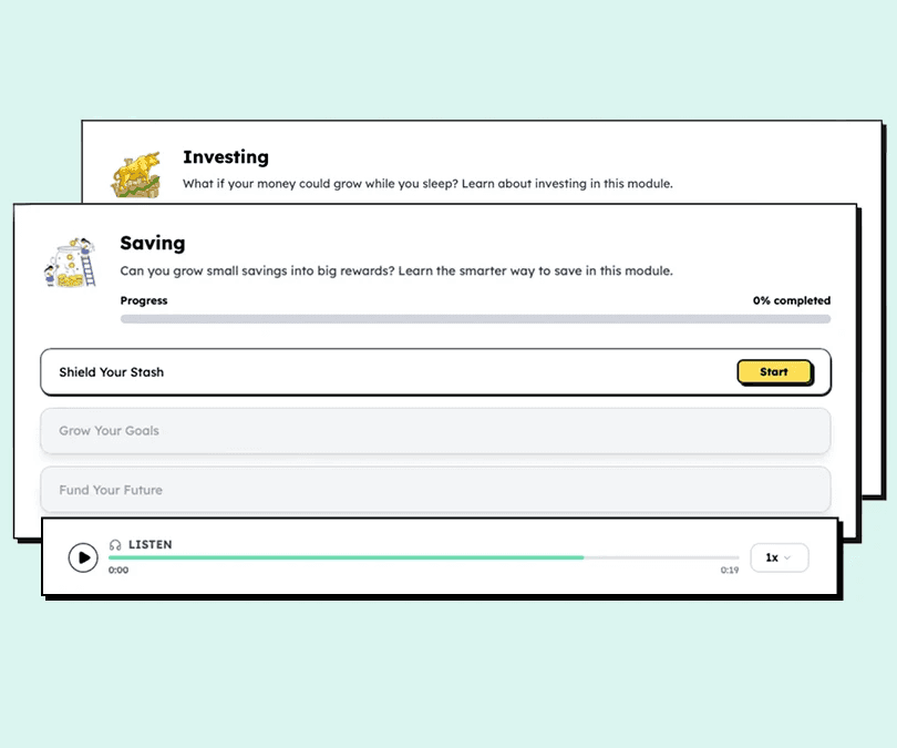 Structured lessons that teach saving and investing to children aged 10 to 15