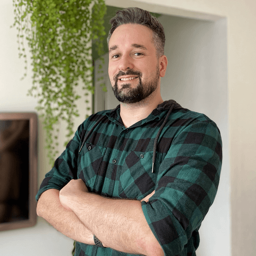 man in black button-up shirt