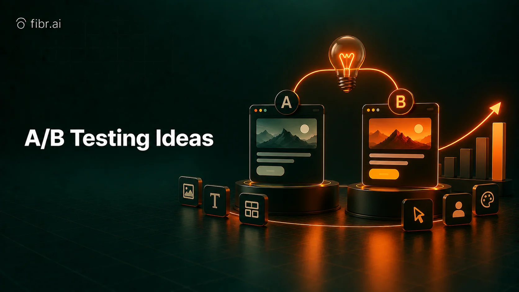 A/B testing ideas with optimized website variants.