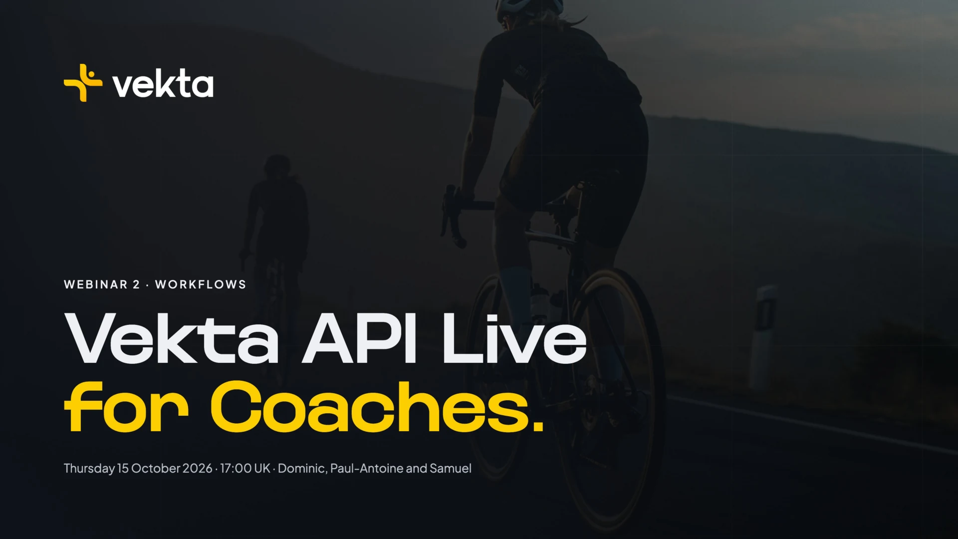 Vekta API Live for Coaches, slide 1 of 19