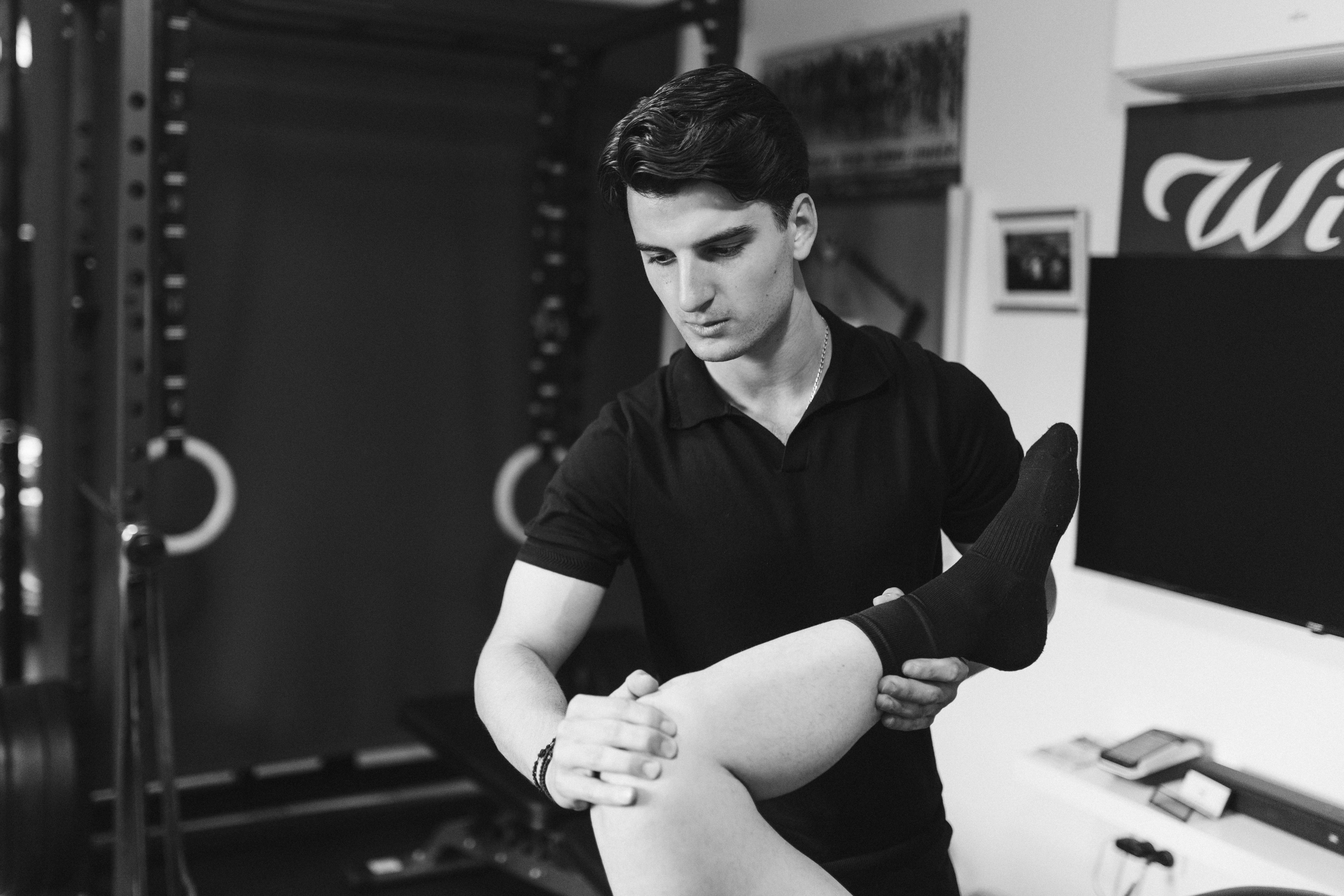 Dynamic picture of a cyclist riding downhill