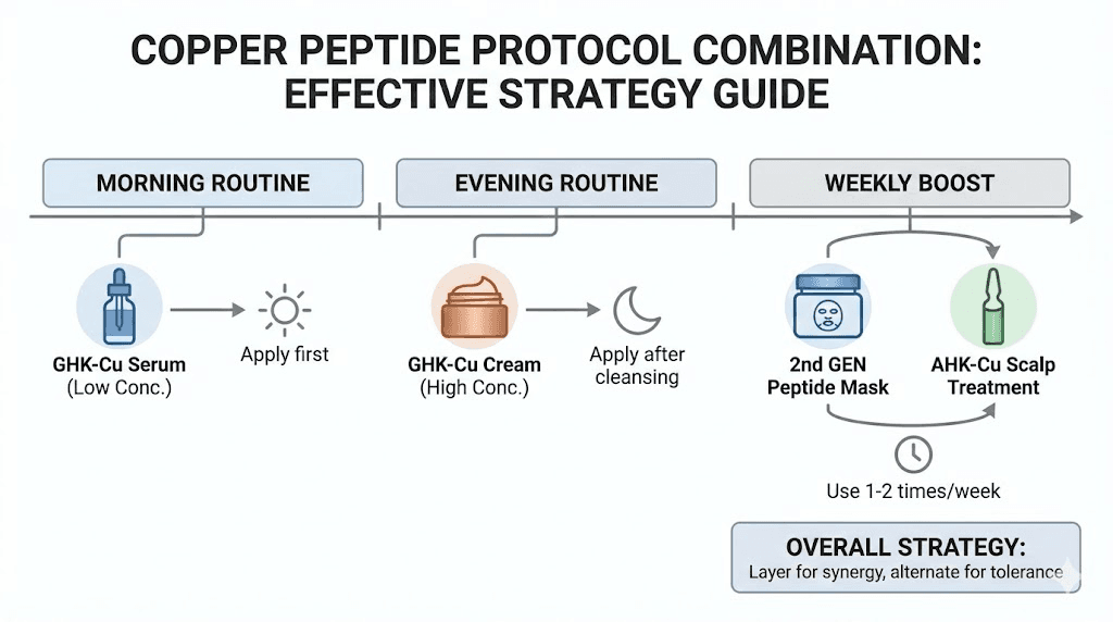 How to combine different copper peptide types in skincare and peptide protocols