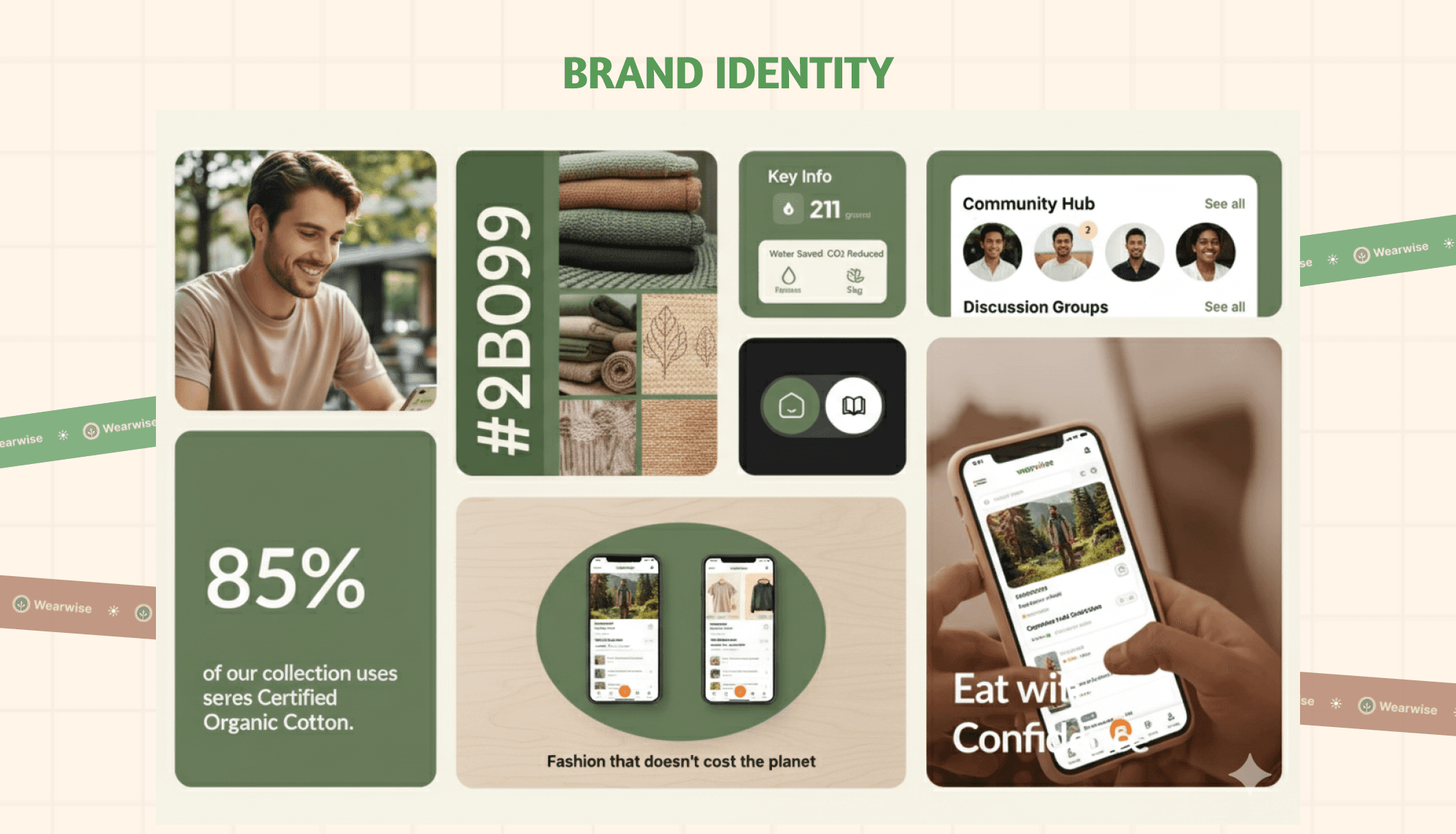 Wearwise's brand identity lies in earthy feel and ease of use in terms of user accessibility which was the deciding factor of style choice