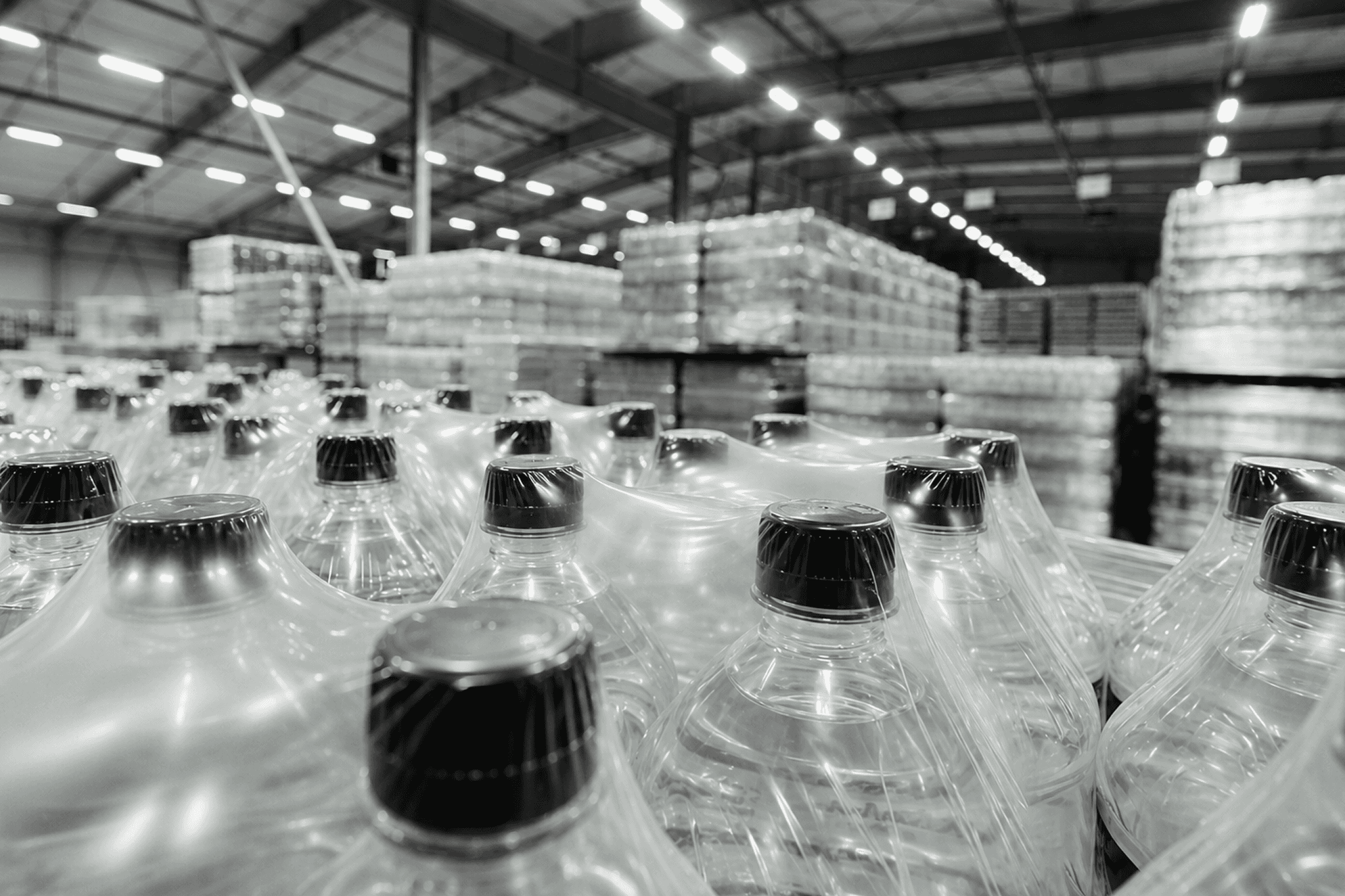 pallets com fardos de vinagres