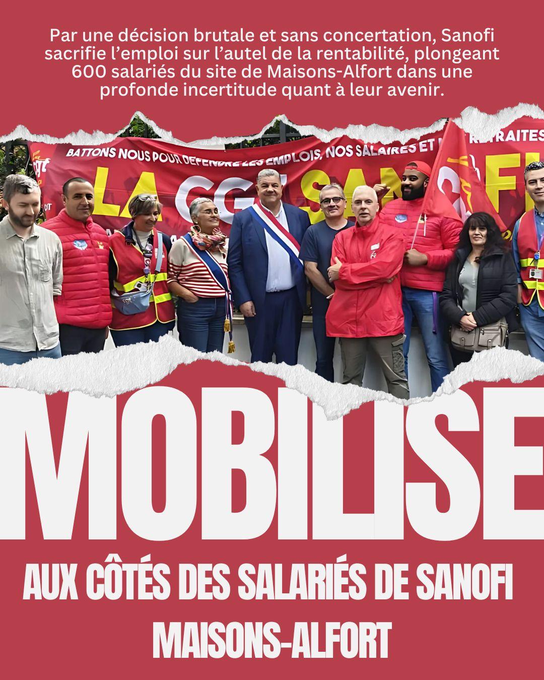 Sanofi Maisons-Alfort : défendre l’emploi