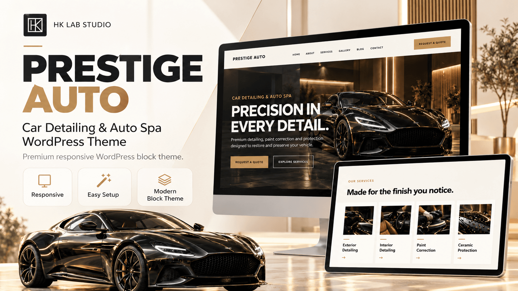 Prestige Auto - Car Detailing & Auto Spa WordPress Theme product cover