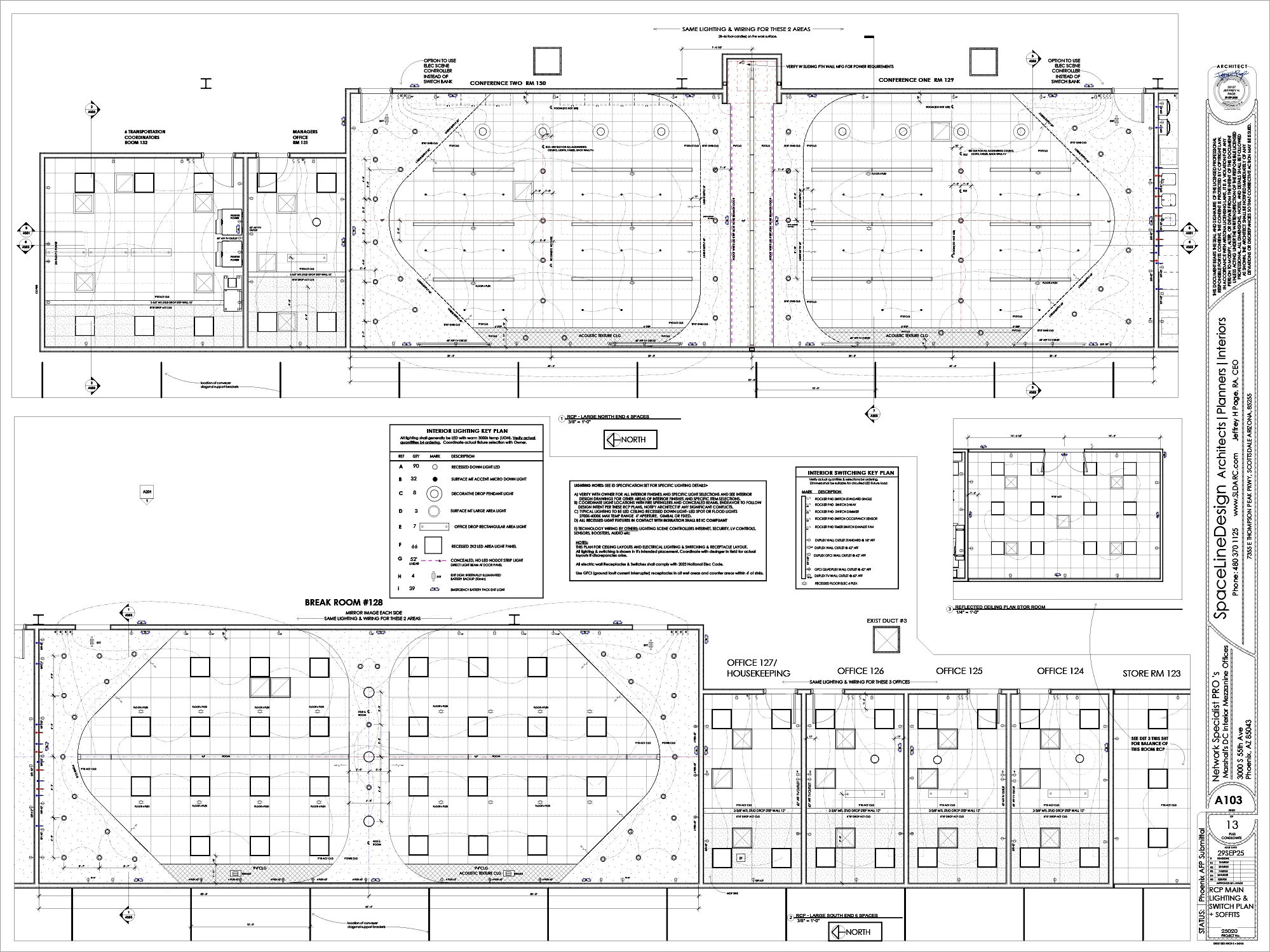 Architectural floor plan by SpaceLineDesign, Scottsdale Architect, Desert Modern.