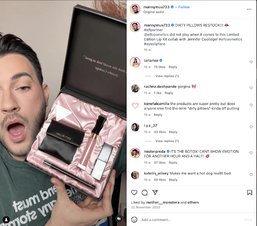 influencer marketing example