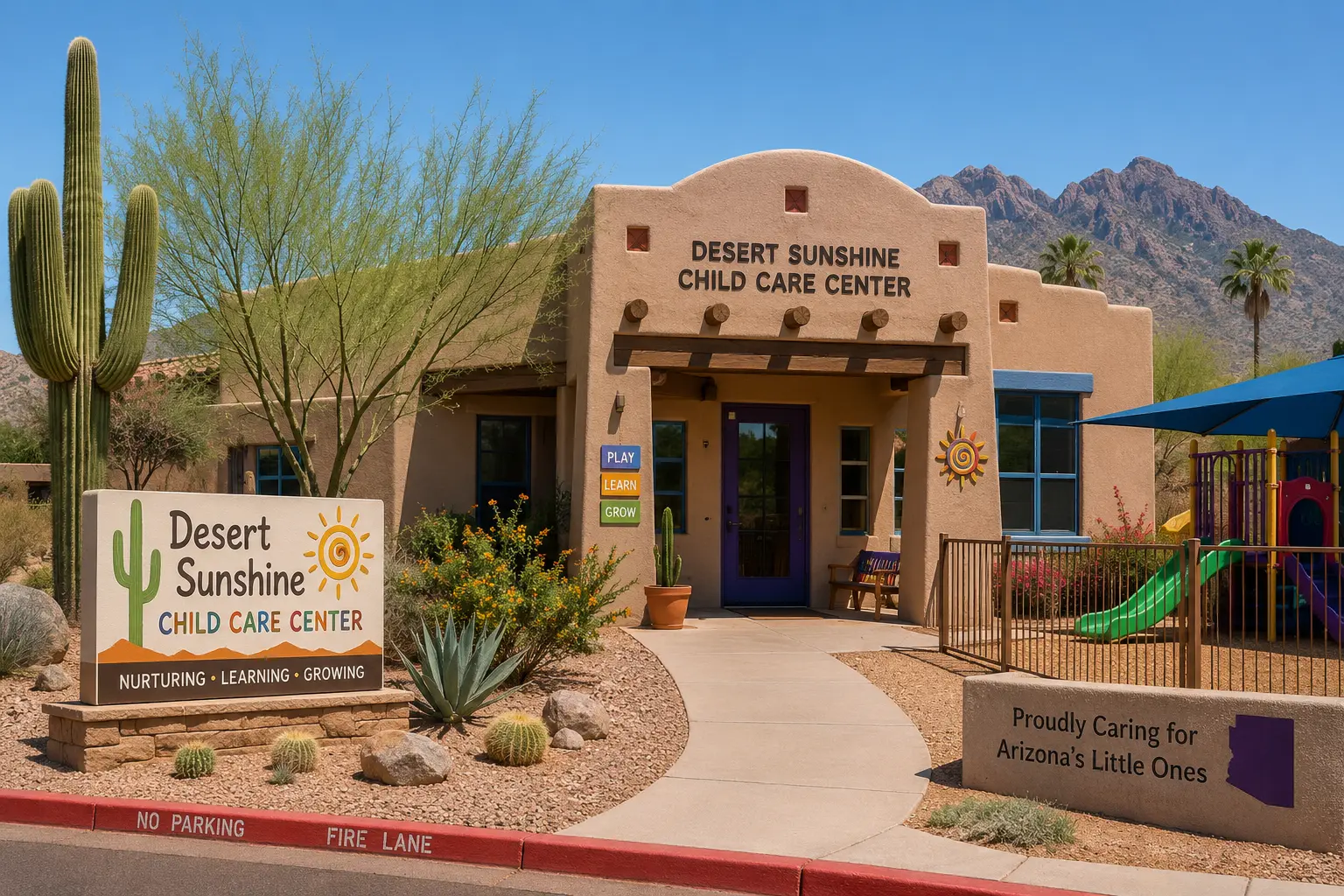 the outside of a daycare center in arizona