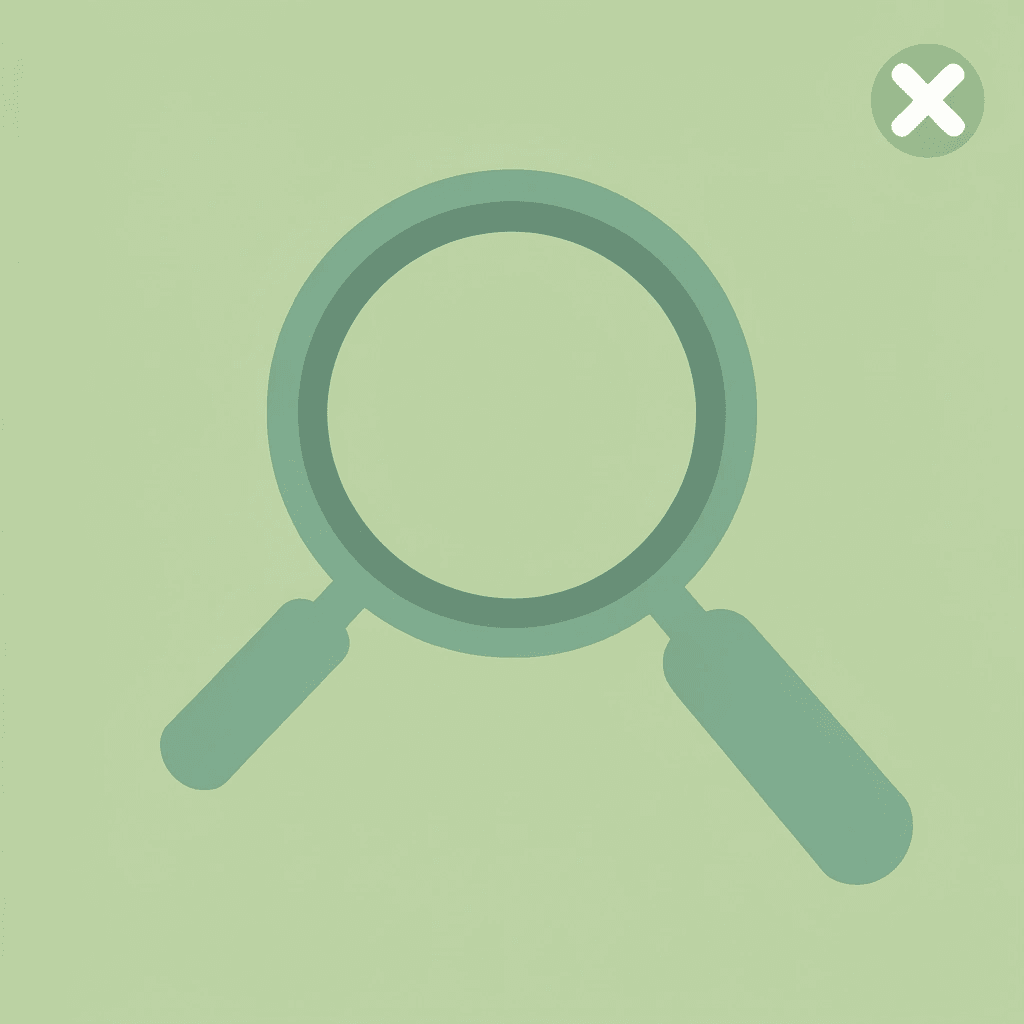 Magnifying glass focusing on a search icon, representing deep analysis of scholarship search methods